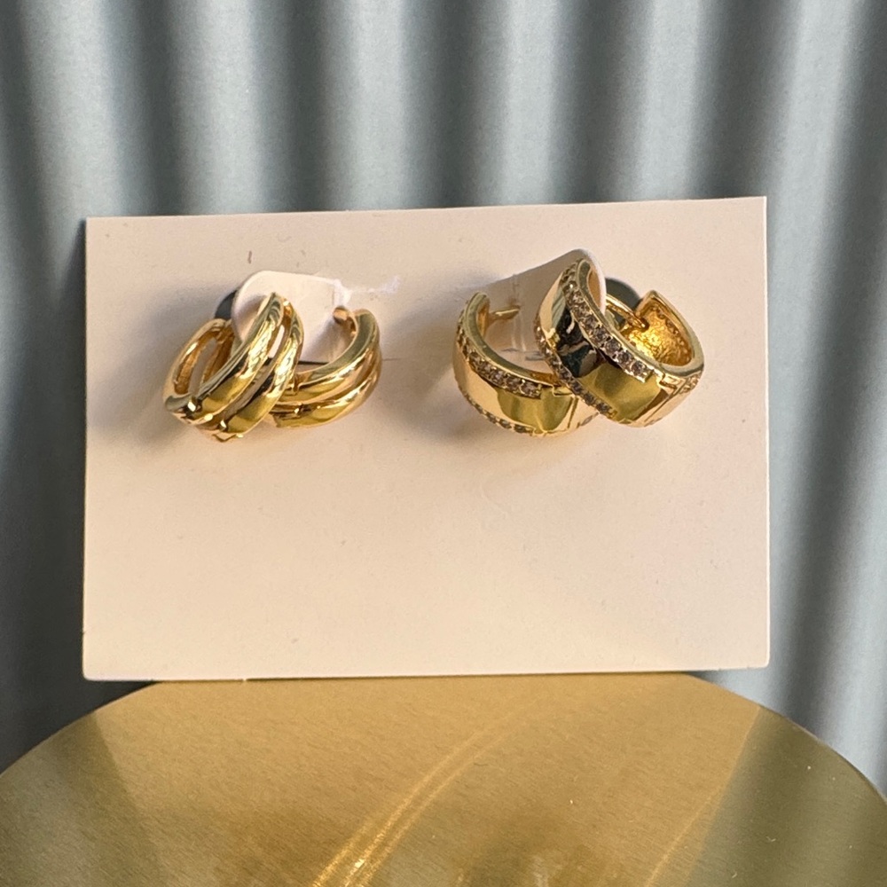 Elegant Gold Hoop Earrings combo